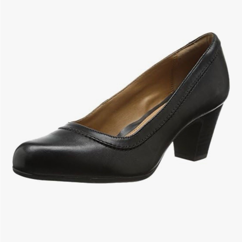 Clark’s Weslee Napa Black Leather Women's Pump 8.5M